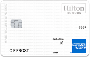 Hilton Honors American Express Card logo.