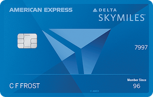 Delta SkyMiles® Blue American Express Card logo.