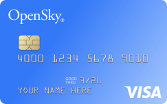 The OpenSky® Secured Visa® Credit Card logo.