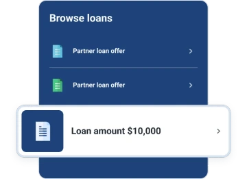 Graphic browse loans screen.