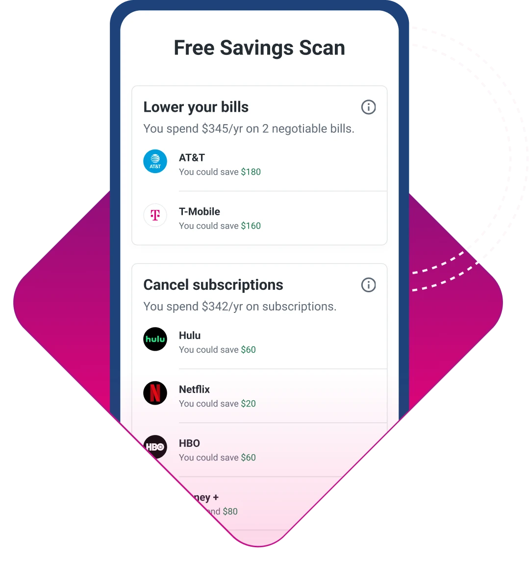 free savings scan graphic