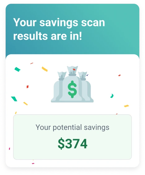 free savings scan dialogue graphic