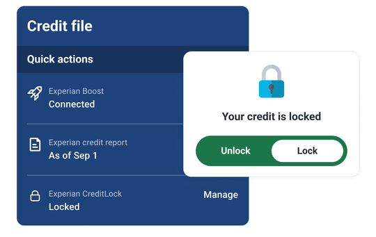 Credit file creditlock.