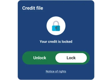 Graphic credit lock screen.