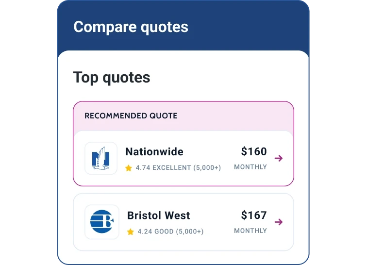 Graphic auto insurance matches screen.