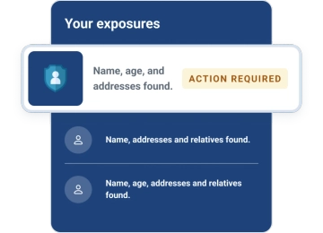 Graphic exposures of personal info screen.