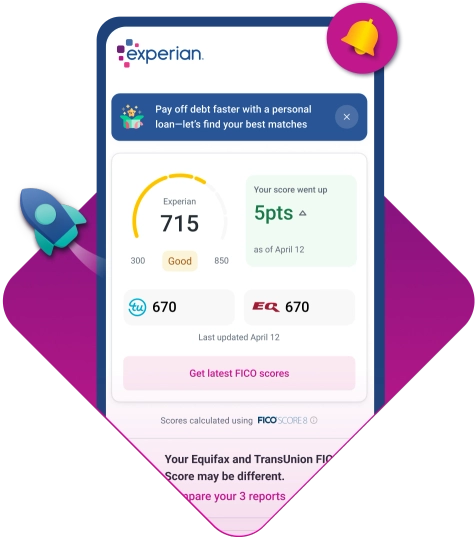 Graphic score and points up screen with squircle.