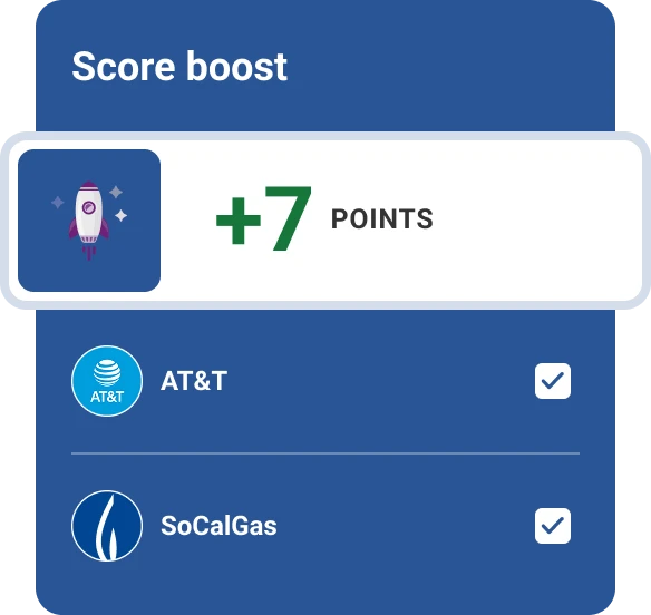 Graphic credit score boost with bills-checked