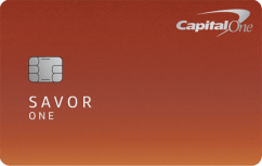 Capital One SavorOne Cash Rewards Credit Card logo.