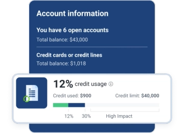 Graphic creport accounts and credit feature.