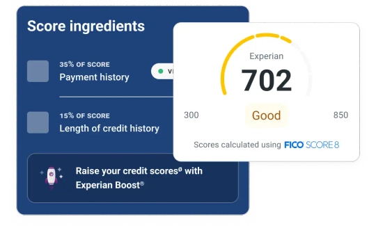 Graphic screen score and ingredients.
